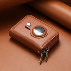 Intelligent AirTag-Zip RFID Leather Wallet