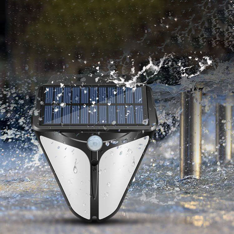 Solar Intelligent Triangle Outdoor Waterproof Body Sensor Patio LED Wall Light