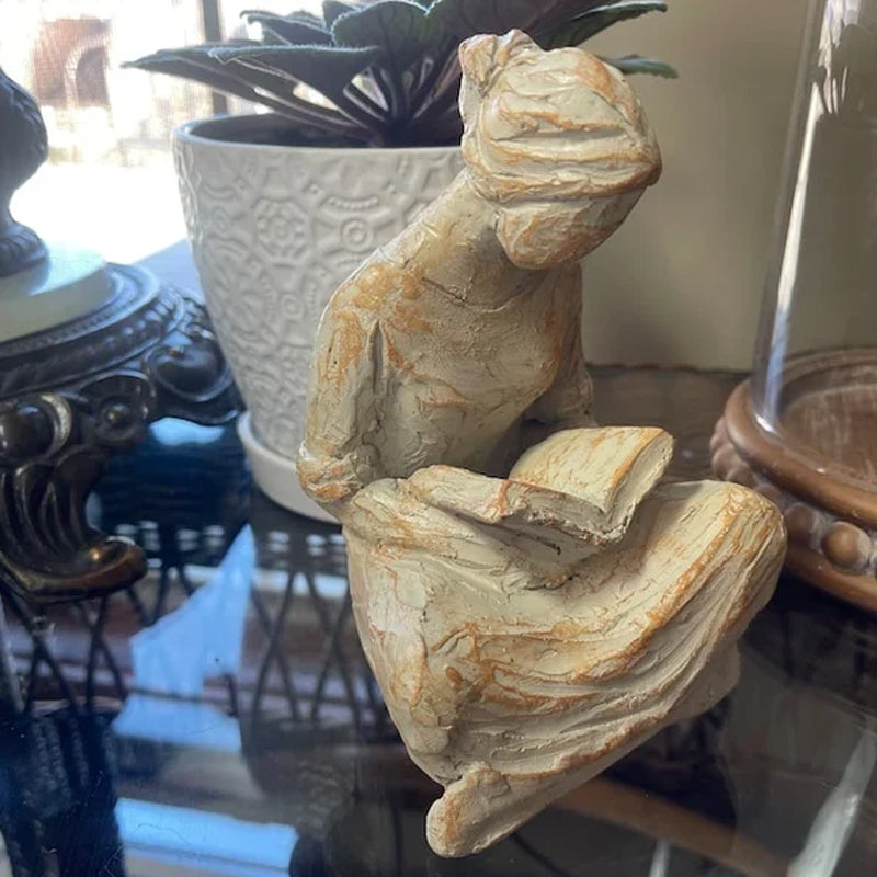 Sweet Hour of Prayer, beautiful hand-cast inspiring sculpture of a praying woman