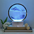 Creative Round Hourglass Quicksand 3D LED Night Light Table Lamp