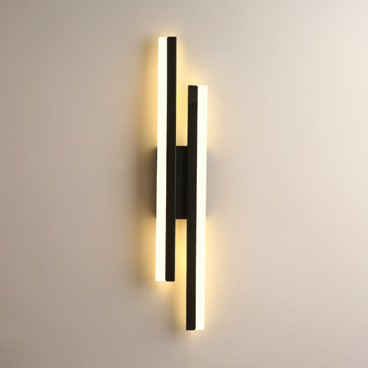 LuxLine Modern LED Wall Lamp | Minimalist Design | Iron & Acrylic | Dimmable Light