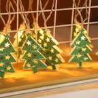 Battery-Powered LED Christmas String Lights with 10 or 20 Bells and Elk Designs