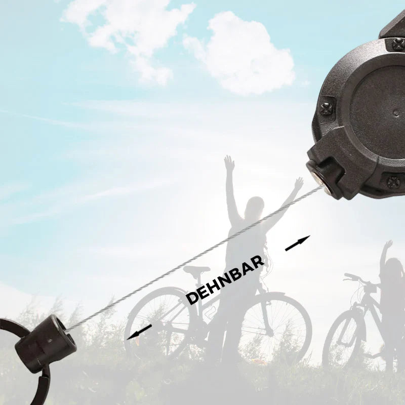Automatic retractable wire rope outdoor keychain