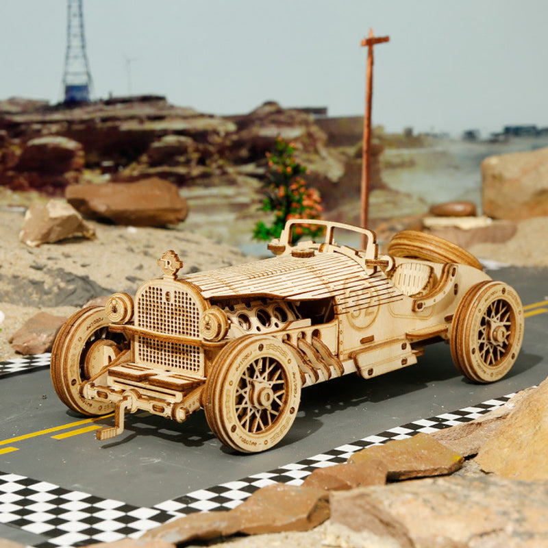 Puzzle Model Mechanical Made of Wood Super