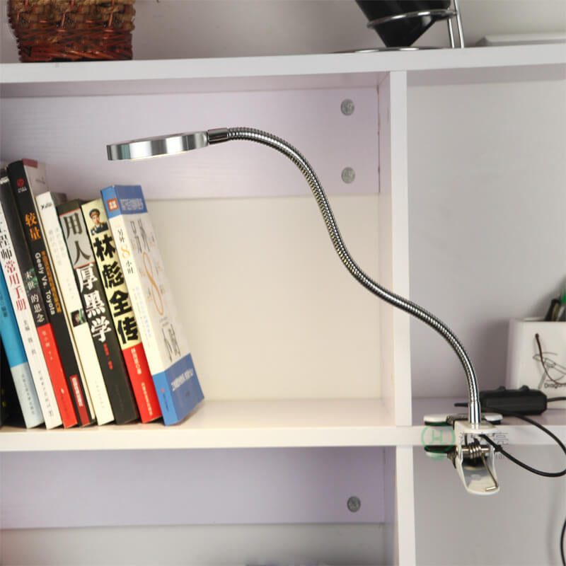 Creative simple USB pants button LED reading clip desk lamp