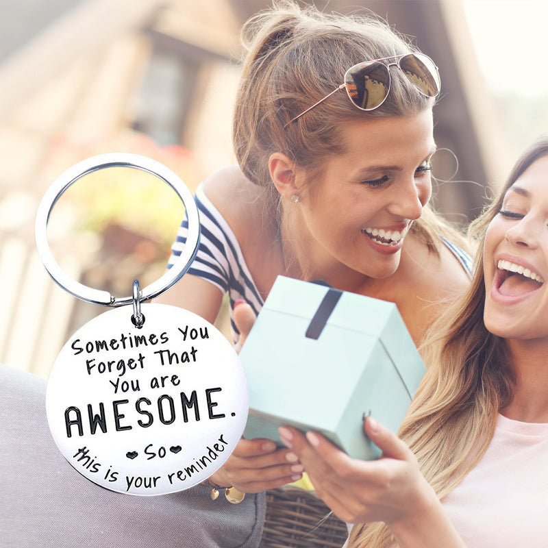 Inspiring best friend keychain