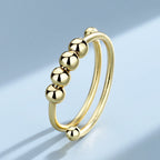 4 Beads Adjustable Anxiety Relief Ring