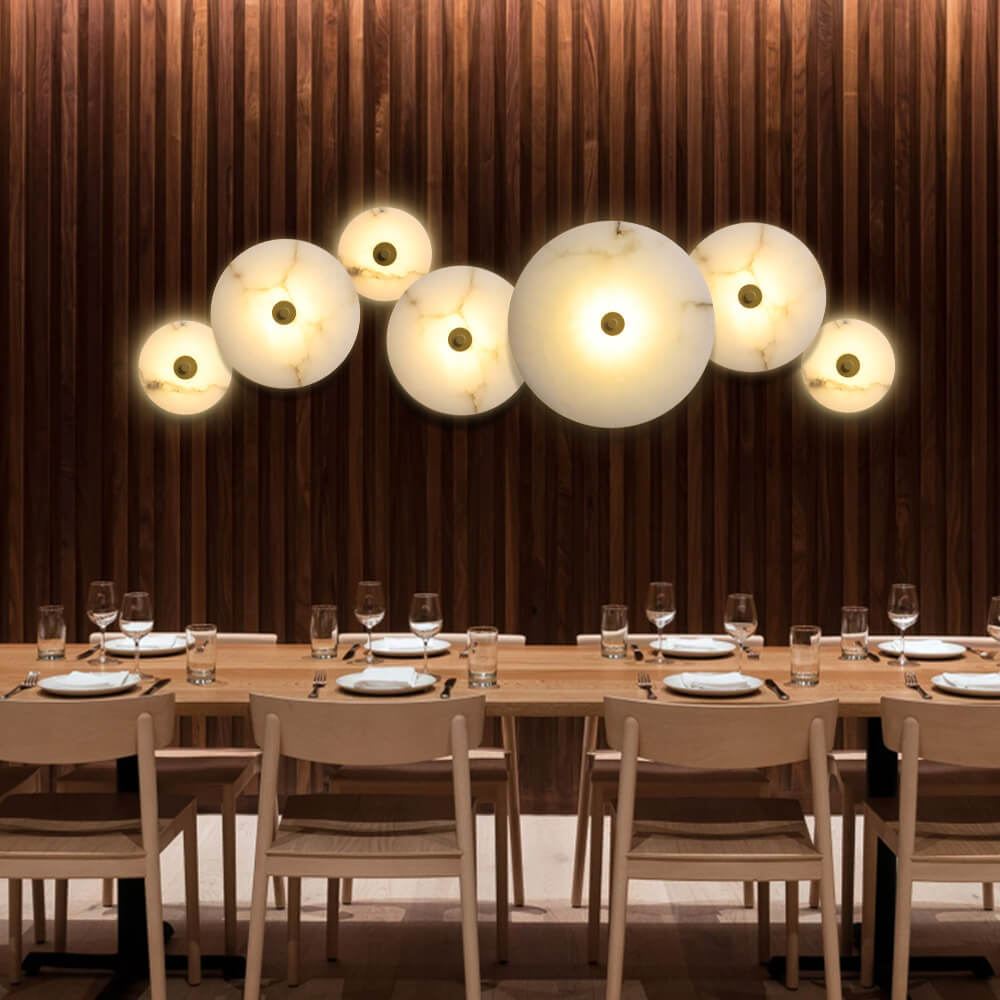 Combination of acrylic and marble in designer light!