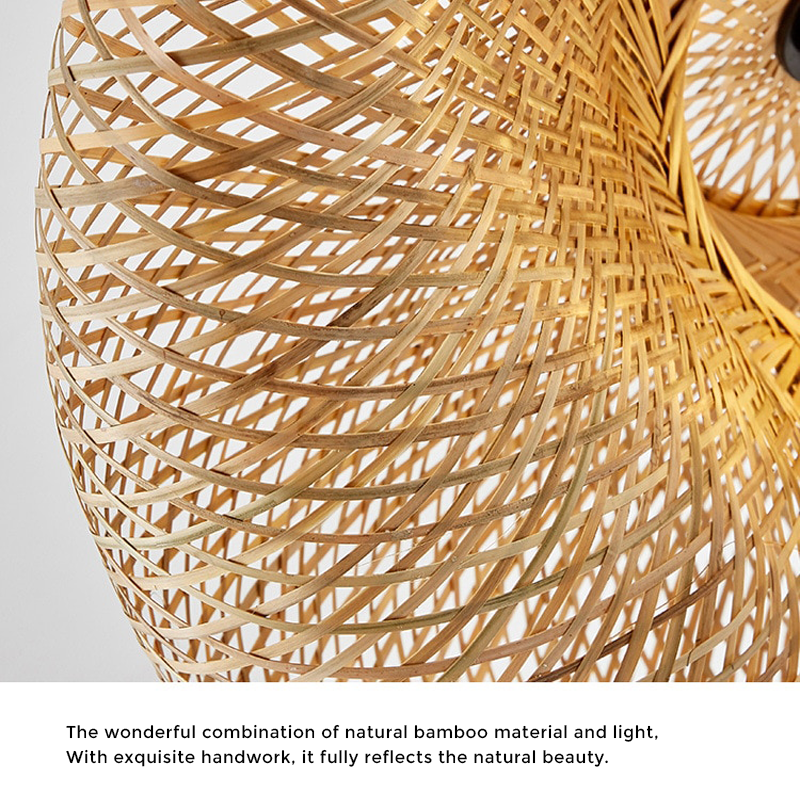 Rattan Woven Bamboo - Pendant Light - Led - Light
