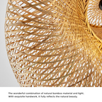 Rattan Woven Bamboo - Pendant Light - Led - Light