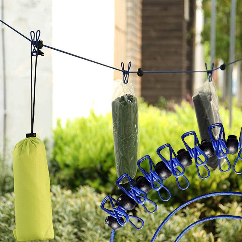 Portable elastic travel dress rack