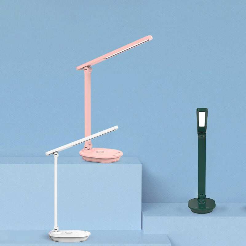 Modern double foldable eye care wireless rechargeable LED desk lamp