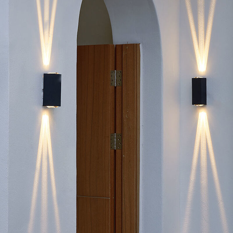 Modern Waterproof LED Outdoor Wall Light – Rectangular Aluminium Fixture