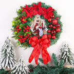 Christmas Wreath with Nativity and LED Lights