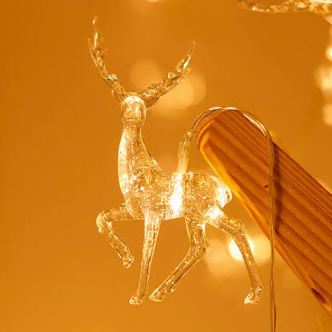 Battery-Powered Elk LED String Lights with Built-In LEDs and Multiple Lengths