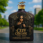 Ozzy Osbourne Embossed Glass Whiskey Bottle