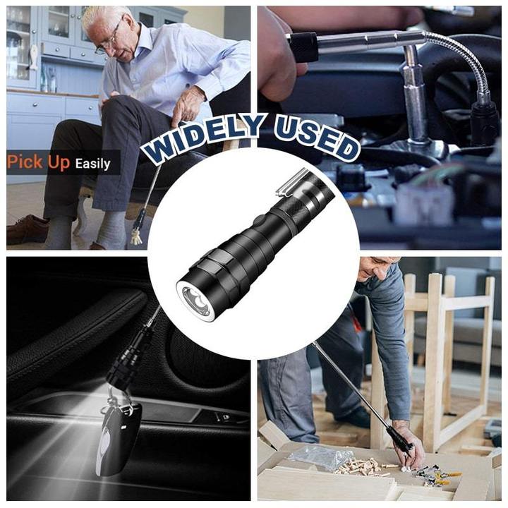 Telescopic Magnetic Pickup Flashlight