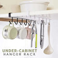 Under-cabinet hook strip – space-saving kitchen storage with 6 hooks