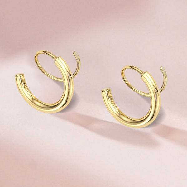 Double Twist Spiral Earrings
