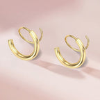 Double Twist Spiral Earrings
