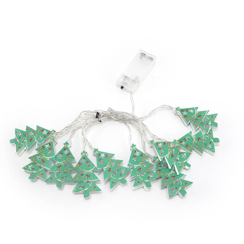 Battery-Powered LED Christmas String Lights with 10 or 20 Bells and Elk Designs