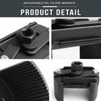 Adjustable oil filter wrench