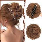 Bun Clipping Flower Buds Wig