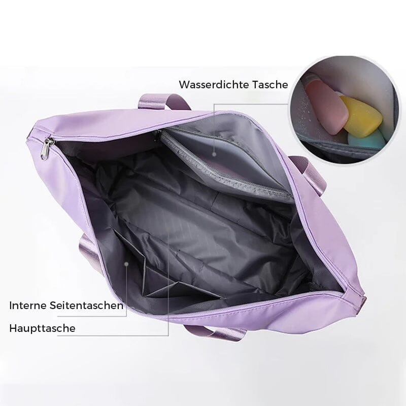Double-layer travel bag with large capacity for moisture separation