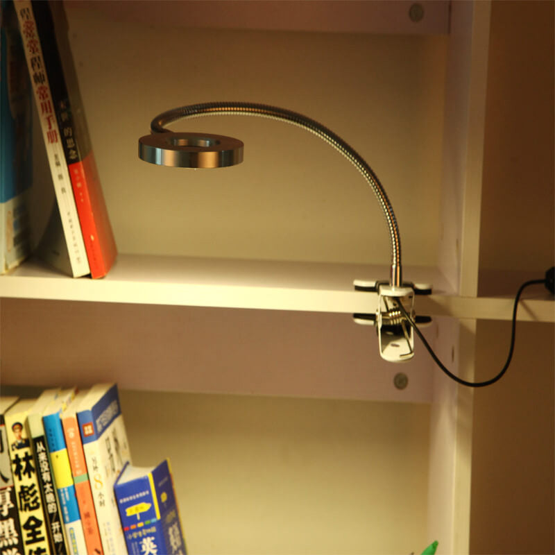 Creative simple USB pants button LED reading clip desk lamp