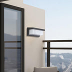 Modern Minimalist Solar Rectangle PC LED Outdoor Wall Light Lamp For Outdoor Patio