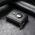Intelligent AirTag-Zip RFID Leather Wallet