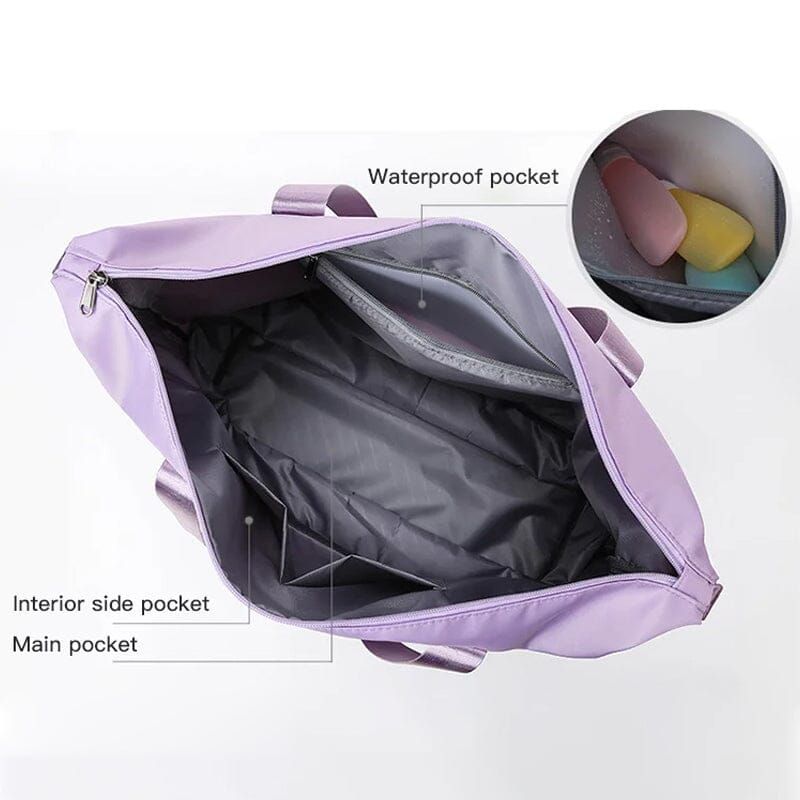 High Capacity Double Layer Wet Separation Travel Bag