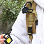 Automatic retractable wire rope outdoor keychain