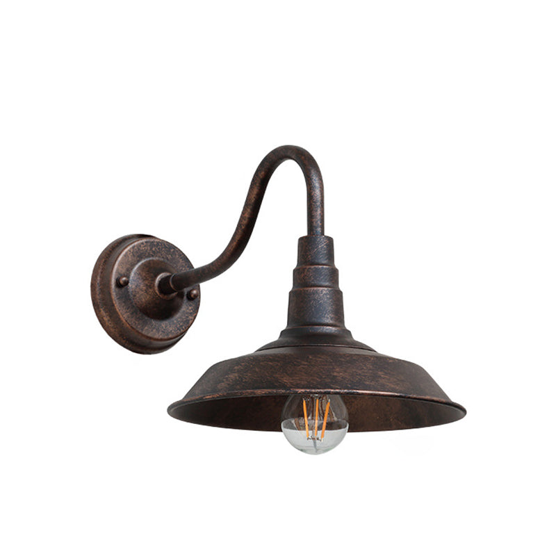 Noctura Classic Wall Lamp | Vintage Design | Iron Frame with Round Glass Shade | 1-Light Dining Room Lighting
