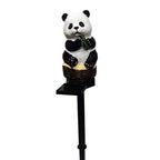 Solar resin panda outdoor waterproof patio decoration ground light