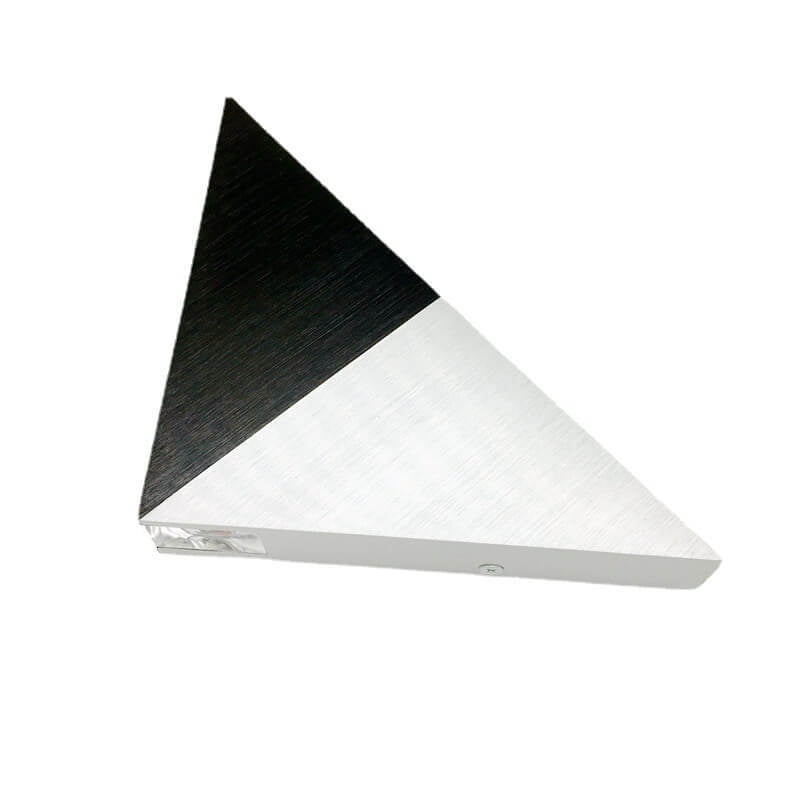TriLumina Prism LED Wall Light | Creative Pyramid Design | Aluminum & Acrylic | Colored Light Options