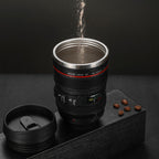 Camera Lens Inspired Insulated Cup Coffee Mug