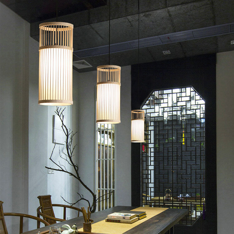 Bambora Zen Pendant Light | Handwoven Bamboo Lantern | Japanese Design | Natural Elegance