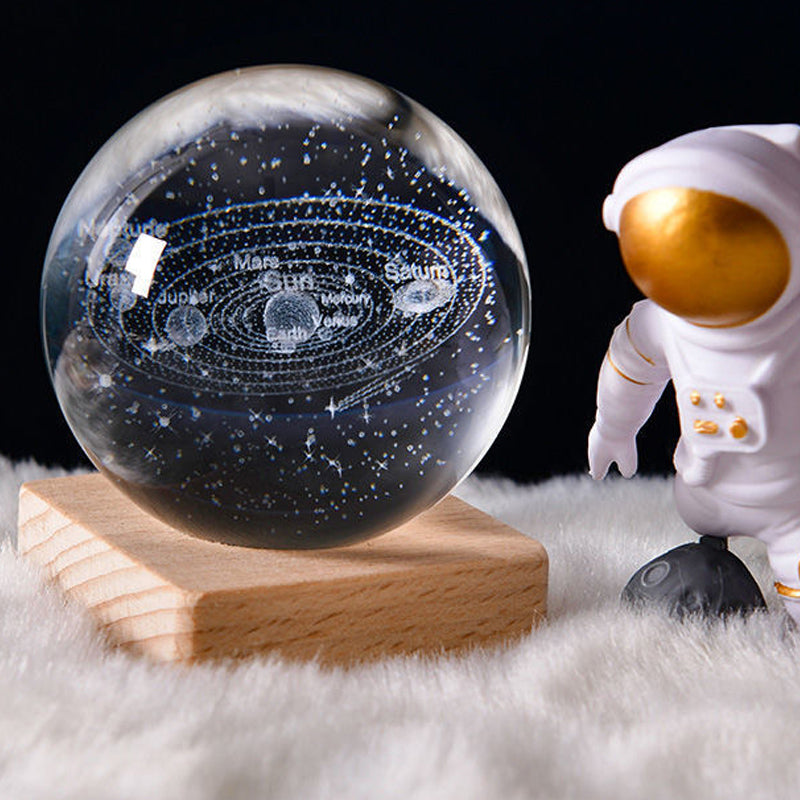 Night light Crystal ball 3D Galaxy