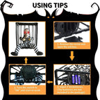 Halloween Decoration – Movable Prisoner in Cage with Sound and Motion Sensor