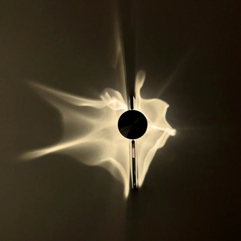 Rotatable Ripple-Light Wall Sconce with Aluminum and Stainless Steel