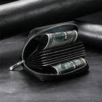 Intelligent AirTag-Zip RFID Leather Wallet