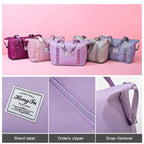High Capacity Double Layer Wet Separation Travel Bag