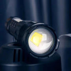 Long-distance white laser ultra-bright flashlight