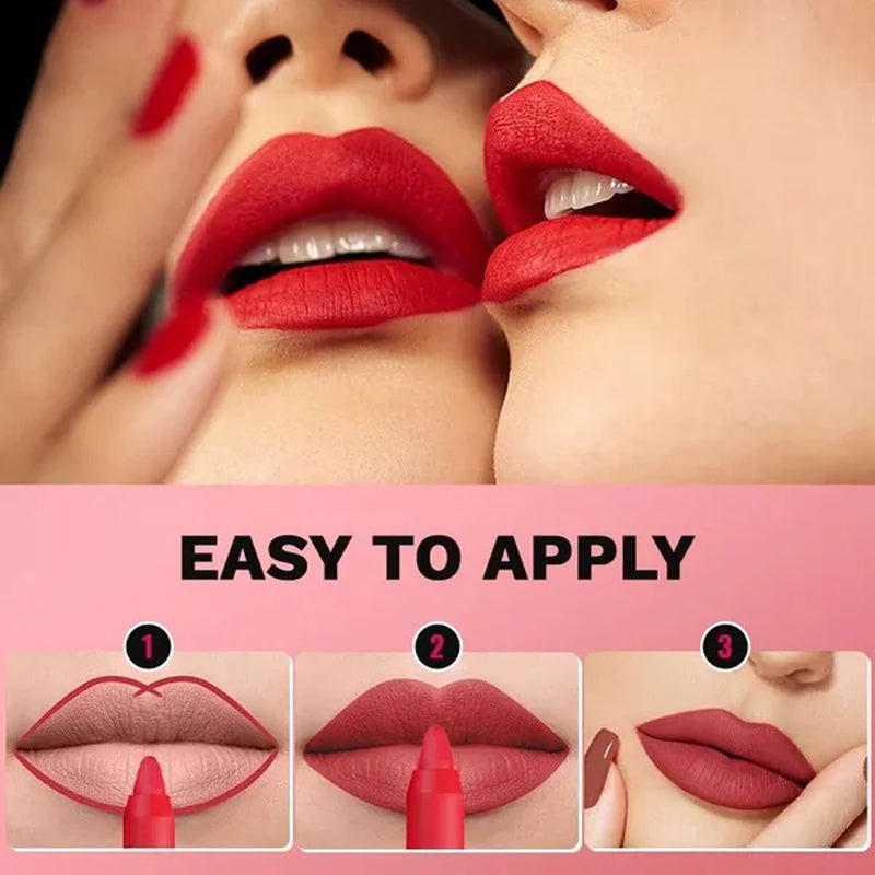 12 Colors Matte Lipstick Pencil