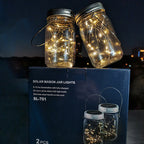 Modern Art Deco Waterproof Solar Glass Stainless Steel Copper Wire Star LED String Lights Outdoor Lighting For Garden