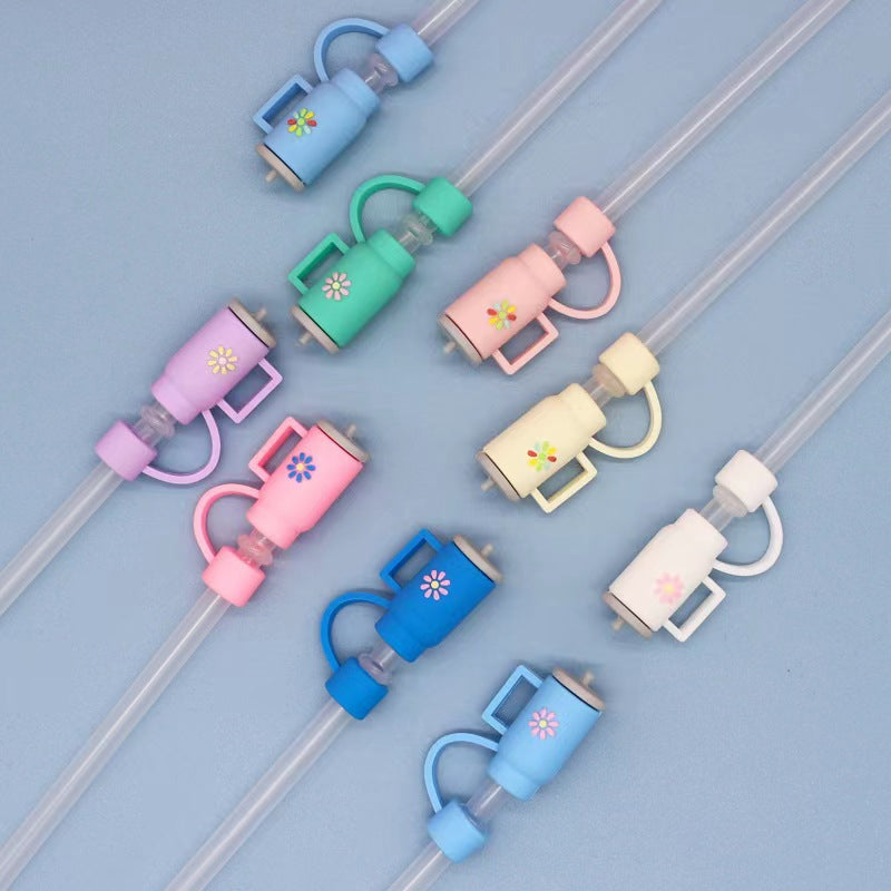 Silicone straw attachment