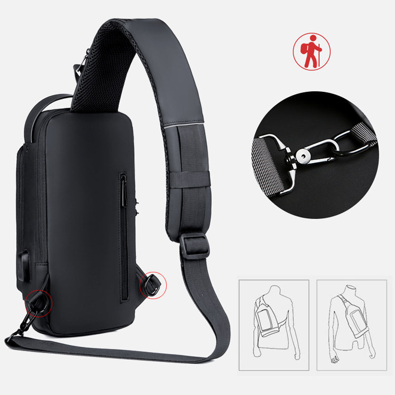Casual Multifuntional Anti-theft Chest Bag for Men