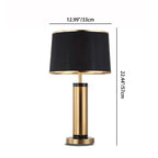 Modern Transitional Cylinder Iron Fabric 1-Light Table Lamp for the Living Room