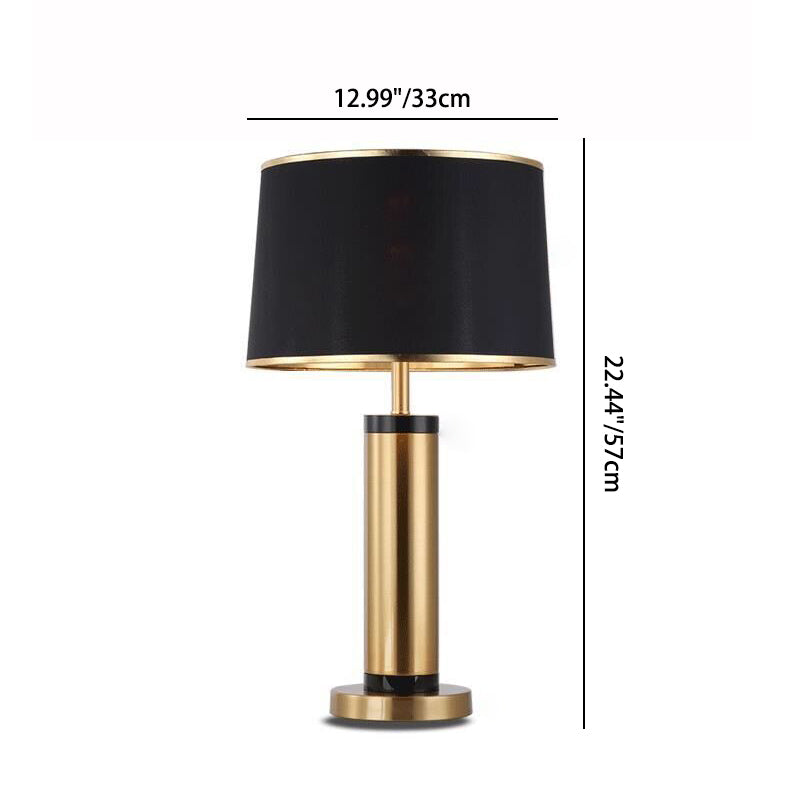 Modern Transitional Cylinder Iron Fabric 1-Light Table Lamp for the Living Room